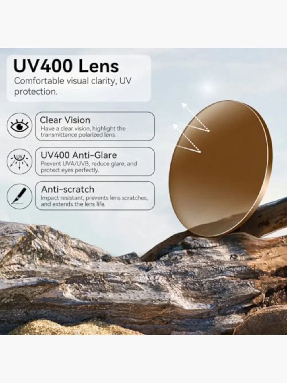 Oversized Square Aviator Sunglasses for Men Women UV400 Protection